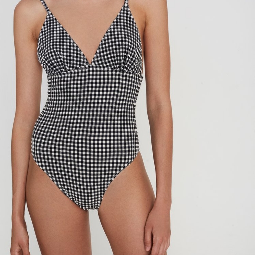 NWT Faithfull the Brand Gingham One Piece Swimsuit